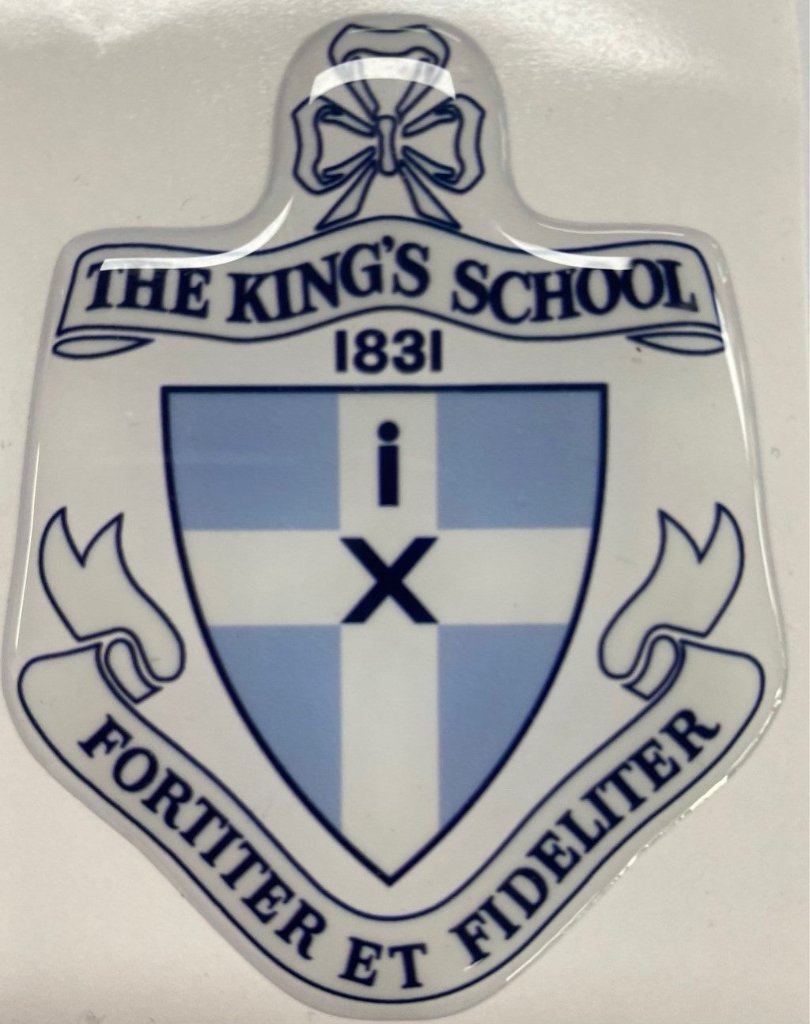King&#39;s Crested Car Sticker